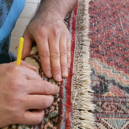 Επιδιόρθωση κρόσσια χειροποίητου χαλιού